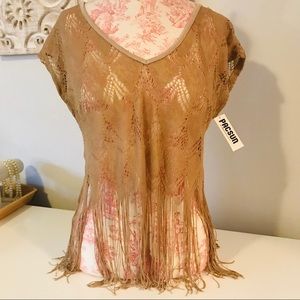 Kirra Crochet Fringe Crop Top